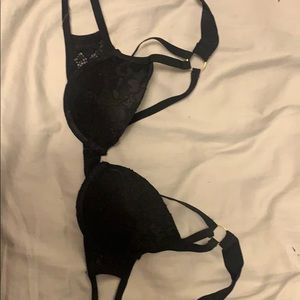Black lace sexy bra
